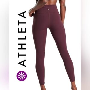 Athleta Purple Leggings with Full Length Fit and Thick Waistband size S